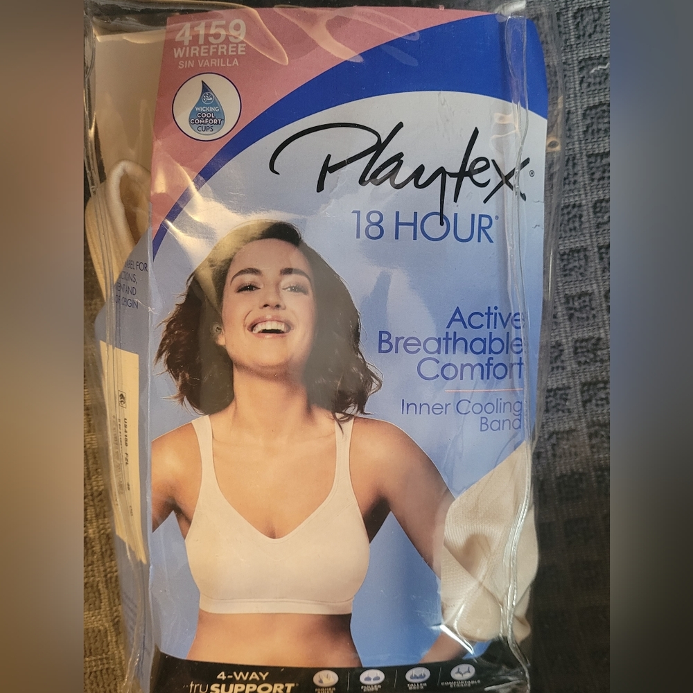 NWT Playtex Wirefree Bra Size 46DD